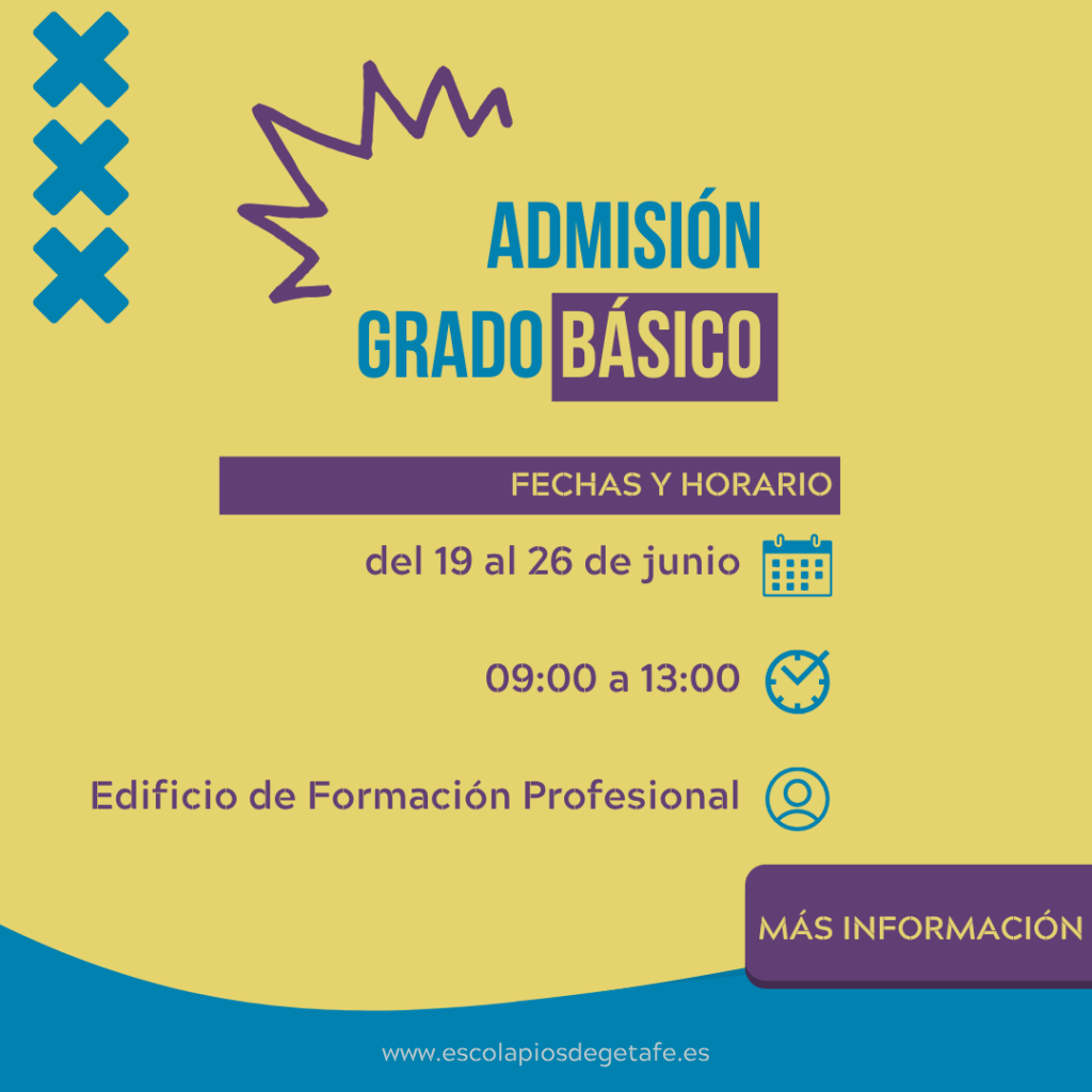 Admisión grado básico 2026-2027